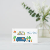 Huis schoonmaken Schattigee woonkamer kunst aangep Visitekaartje (Staand voorkant)