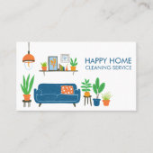 Huis schoonmaken Schattigee woonkamer kunst aangep Visitekaartje (Voorkant)