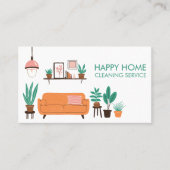 Huis schoonmaken Schattigee woonkamer kunst aangep Visitekaartje (Voorkant)