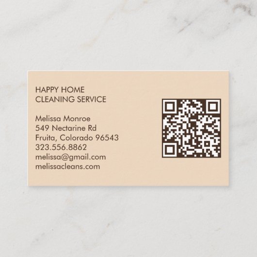 Huis schoonmaken Schattigee woonkamer kunst aangep Visitekaartje (Achterkant)