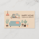Huis schoonmaken Schattigee woonkamer kunst aangep Visitekaartje (Voorkant)