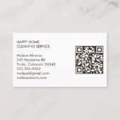 Huis schoonmaken Schattigee woonkamer kunst aangep Visitekaartje (Achterkant)