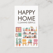 Huis schoonmaken Schattigee woonkamer kunst aangep Visitekaartje (Voorkant)