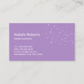 Huis schoonmaken veren Duster Housekeeping Paarse Visitekaartje (Achterkant)