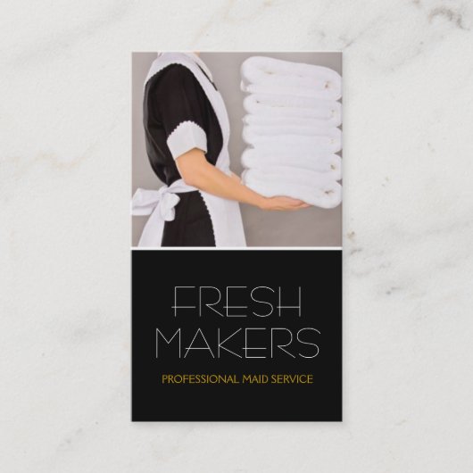 Huis schoonmaken, Visitekaartje schoonmaakmachines (Voorkant)