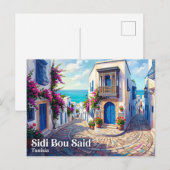 Huis Sidi Bou Said Tunesië Briefkaart (Voorkant / Achterkant)