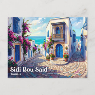 Huis Sidi Bou Said Tunesië Briefkaart
