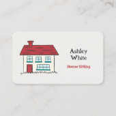 Huis Sitting Custom QR Visitekaartje (Voorkant)