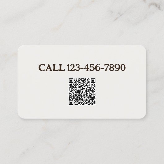 Huis Sitting Custom QR Visitekaartje (Achterkant)