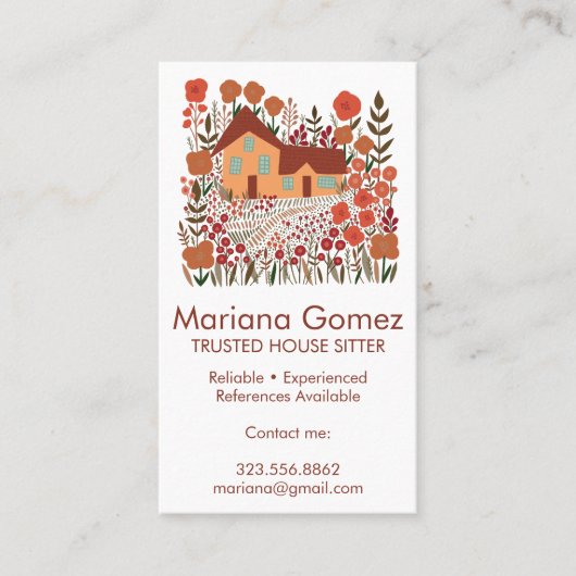 Huis Sitting Tuin Boerderij Custom Visitekaartje (Voorkant)