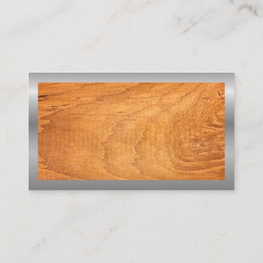 Huis Sleutel Hamer Logo | Hout Metaal Visitekaartje (Achterkant)