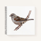 Huis Sparrow Bird (Passer Domesticus) Notitieboek (Voorkant)