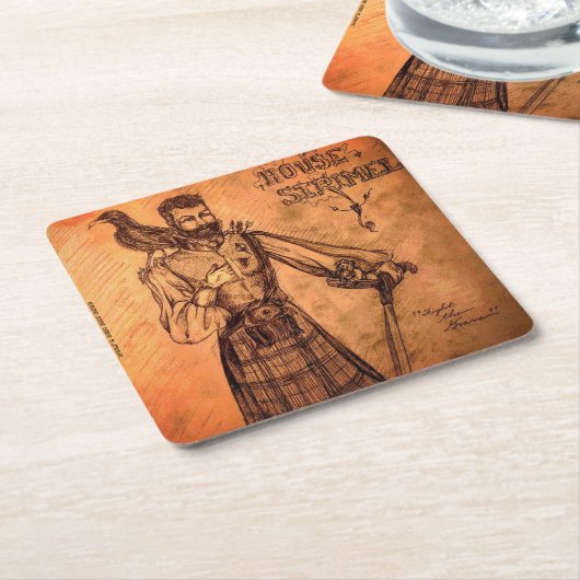 Huis Strimel Onderzetters (Schuin)