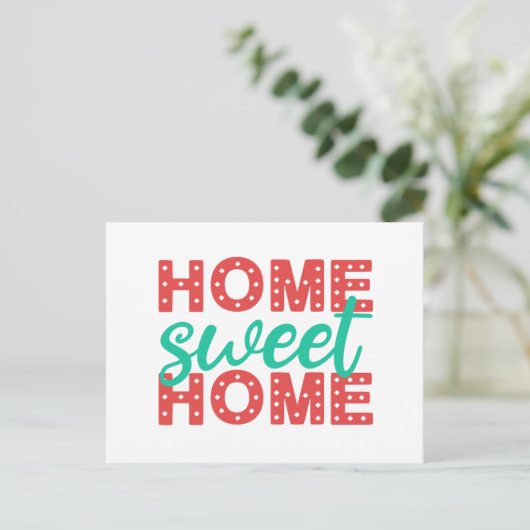 Huis Sweet Home | Huisverwarming | Familie | Briefkaart (Staand voorkant)