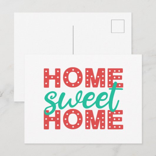 Huis Sweet Home | Huisverwarming | Familie | Briefkaart (Voorkant / Achterkant)