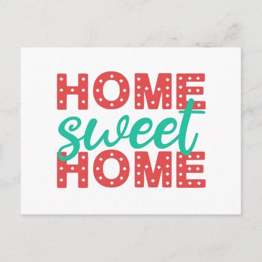 Huis Sweet Home | Huisverwarming | Familie | Briefkaart (Voorkant)