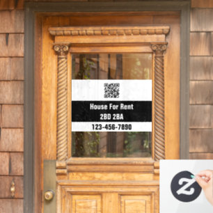 Huis Te Huur Zwart Wit Aantal Slaapkamer Badkamer  Raamsticker