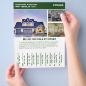 Huis Te Koop Door Eigenaar Flyer Afscheur stroken (Hand)