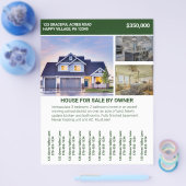 Huis Te Koop Door Eigenaar Flyer Afscheur stroken (Enkel)