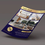 Huis te koop Huur Vastgoed Marketing Marine & Goud Flyer<br><div class="desc">Modern Navy & Gold Real Estate Te Koop marketingflyer met ruimte voor uw logo en 3 vastgoedfoto's. Deze brochure voor professionele vastgoedmarketing heeft een faux gold ontwerp met een blauwe achtergrond en ruimte voor uw aangepaste tekst en eigendomsdetails. Een eenvoudige manier om onroerend goed te koop of onroerend goed te...</div>