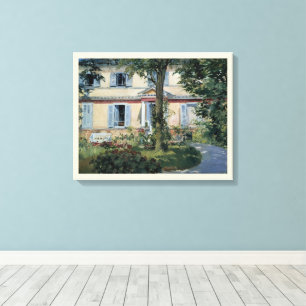 Huis te Rueil door Edouard Manet Canvas Afdruk
