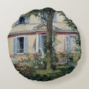 Huis te Rueil door Edouard Manet Rond Kussen