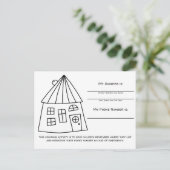 Huis Teach Nood Informatie voor Kinderen Activitei Briefkaart (Staand voorkant)