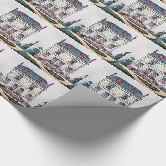 Huis Tekening in kleur Cadeaupapier (Hoek)