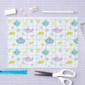 Huis Theepot Waterverf Illustratie Tissuepapier (Craft)