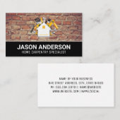 Huis Timmerman Logo | Bakstenen Muur Visitekaartje (Voorkant / Achterkant)