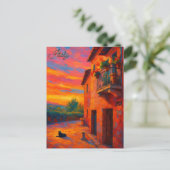  Huis Toscane Italië Retro Europa Reizen Briefkaart (Staand voorkant)