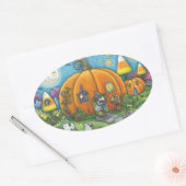 HUIS-, TRICK- EN TREATINGSTOESTELLEN OVALE STICKER (Envelop)