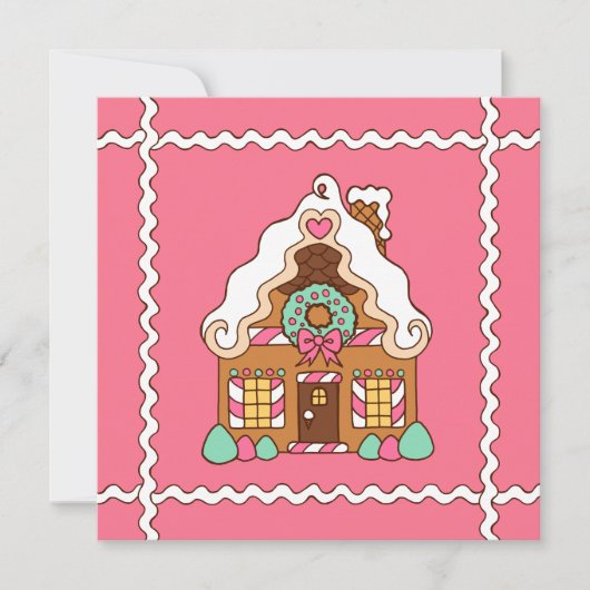 Huis uit gemberkoek Uitnodigingen (Voorkant)