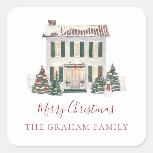 Huis Vakantie Sticker (Voorkant)