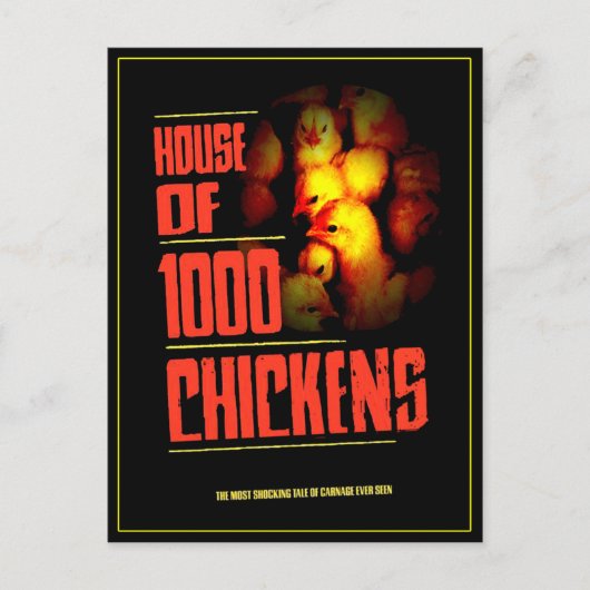 HUIS VAN 1000 KIKENS BRIEFKAART (Voorkant)