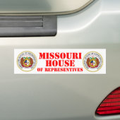HUIS VAN AFGEVAARDIGDEN VAN MISSOURI BUMPERSTICKER (Op auto)