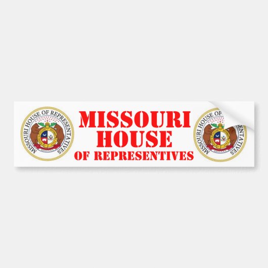 HUIS VAN AFGEVAARDIGDEN VAN MISSOURI BUMPERSTICKER (Voorkant)