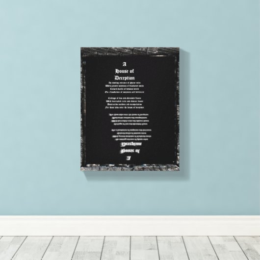 Huis van Afleiding Canvas Afdruk (Insitu (Houten vloer))