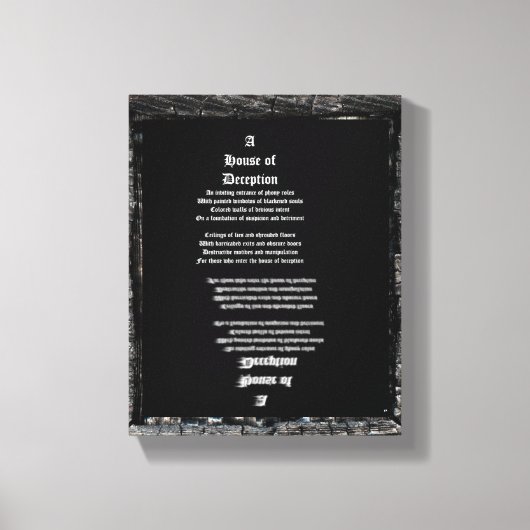 Huis van Afleiding Canvas Afdruk (Voorkant)