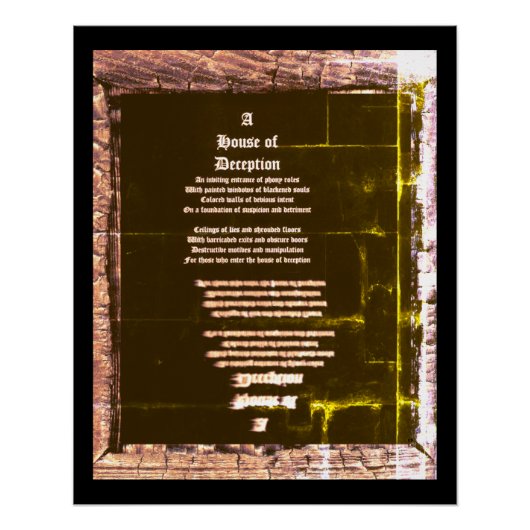 Huis van Afleiding Poster (Voorkant)