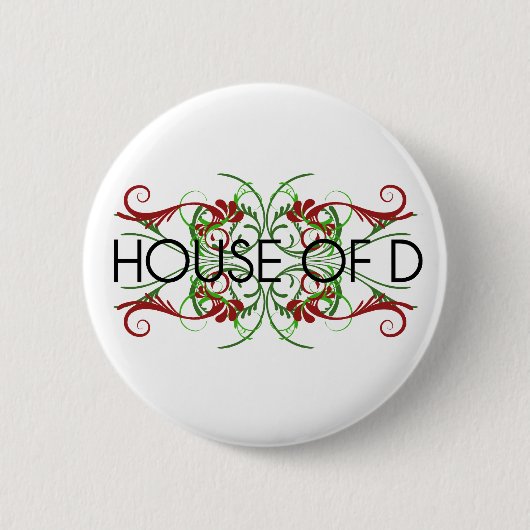 huis van d logo ronde button 5,7 cm (Voorkant)