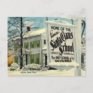 Huis van de Beroemde School van de Kerstman Feestdagenkaart