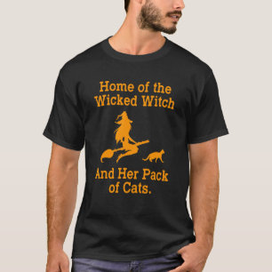 Huis van de Boze Heks en Haar Stapel Grappige Katt T-shirt