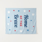Huis van de dappere patriottische sterren wandkleed (Voorkant (horizontaal))