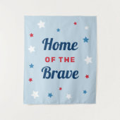 Huis van de dappere patriottische sterren wandkleed (Voorkant)