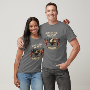 Huis van de dappere patriottische T-shirt USA Vlag
