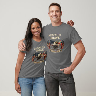 Huis van de dappere patriottische T-shirt USA Vlag