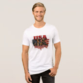 huis van de dapperen Tri-Blend shirt (Voorkant volledig)