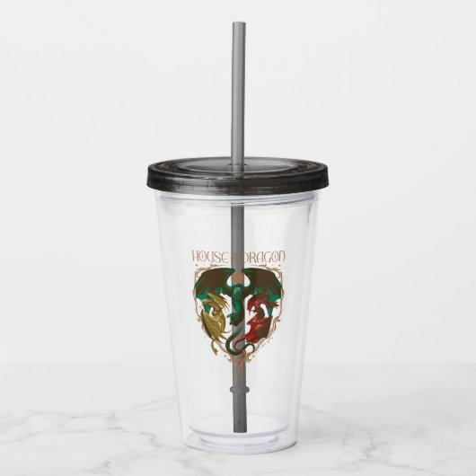 Huis van de Draak | Drakenschild Acryl Drinkbeker (Voorkant)