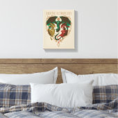Huis van de Draak | Drakenschild Canvas Afdruk (Insitu (Slaapkamer))